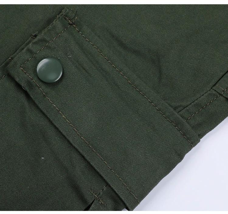 Straight Leg Cargo Pants Women High Waist Casual Baggy Pants by GJG Denim