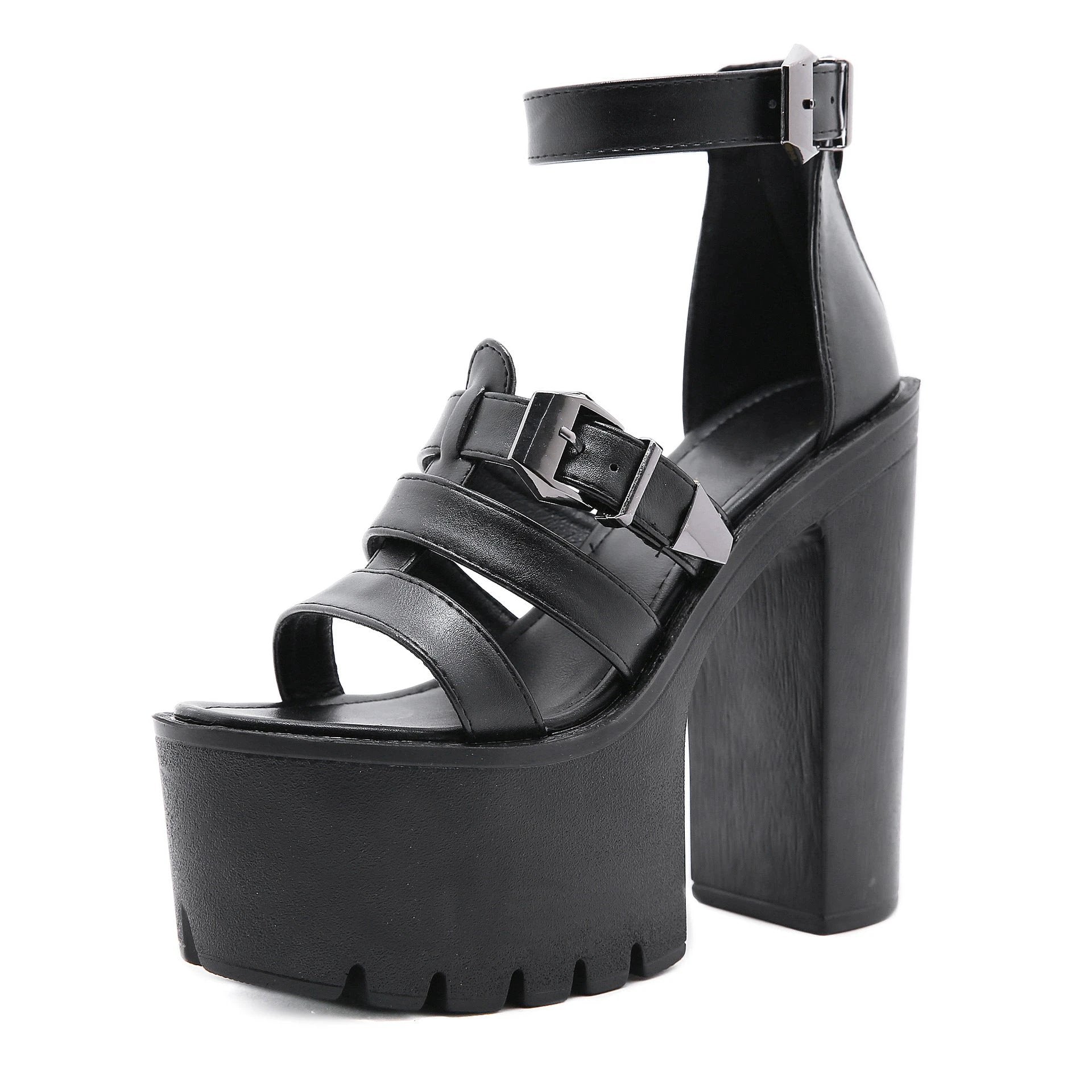 Women's Stylish Platform High Heel Sandals by GJG Denim