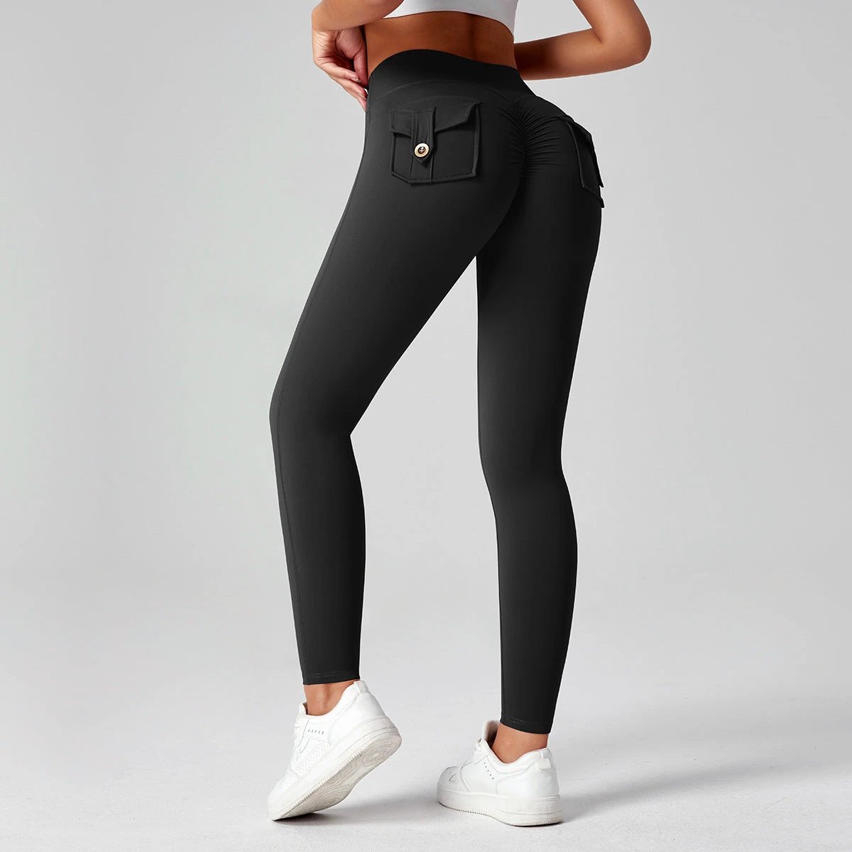 Fitness Yoga Pants For Women High-waisted Butt-lifting Stretchy Form-fitting Workout Tights by GJG Denim