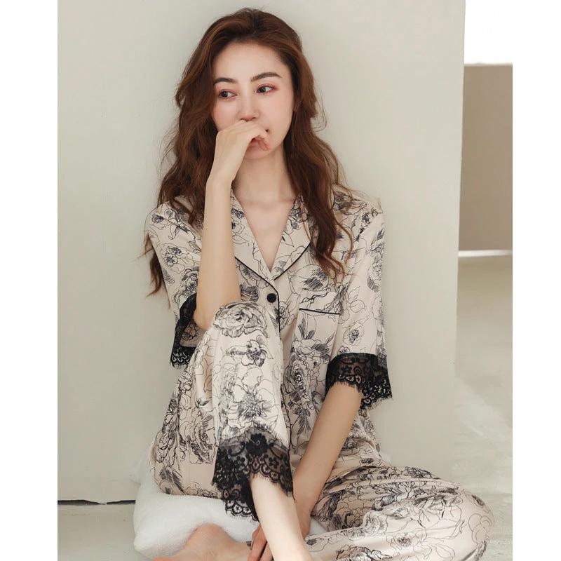 Fashion New Silk Pajamas For Women by GJG Denim