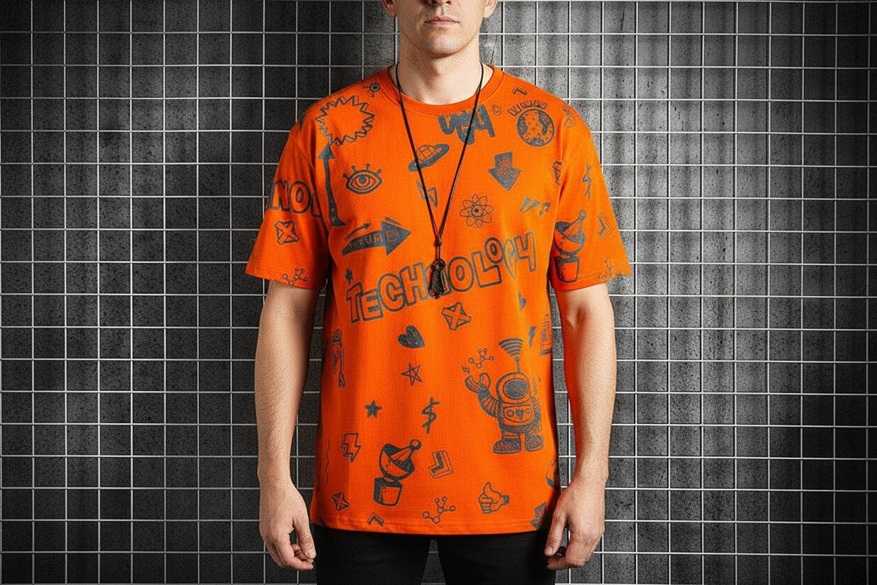 Men's Trendy Short Sleeve T-shirt by GJG Denim
