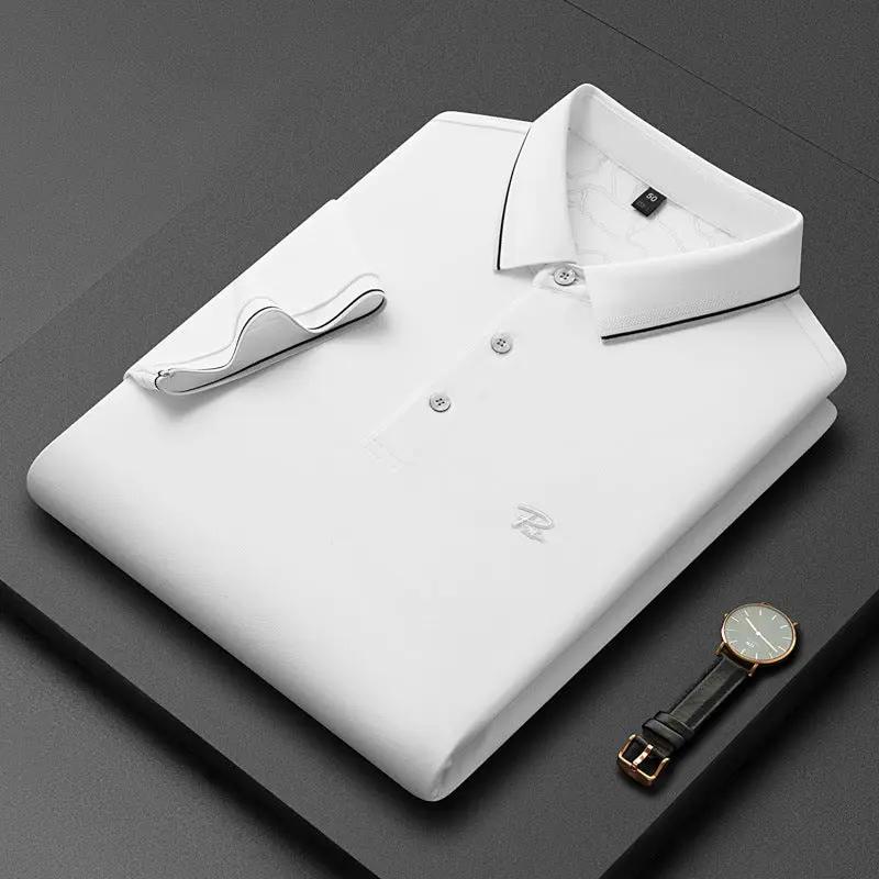 Men's Short-sleeve Lapel Solid-color Shirt by GJG Denim