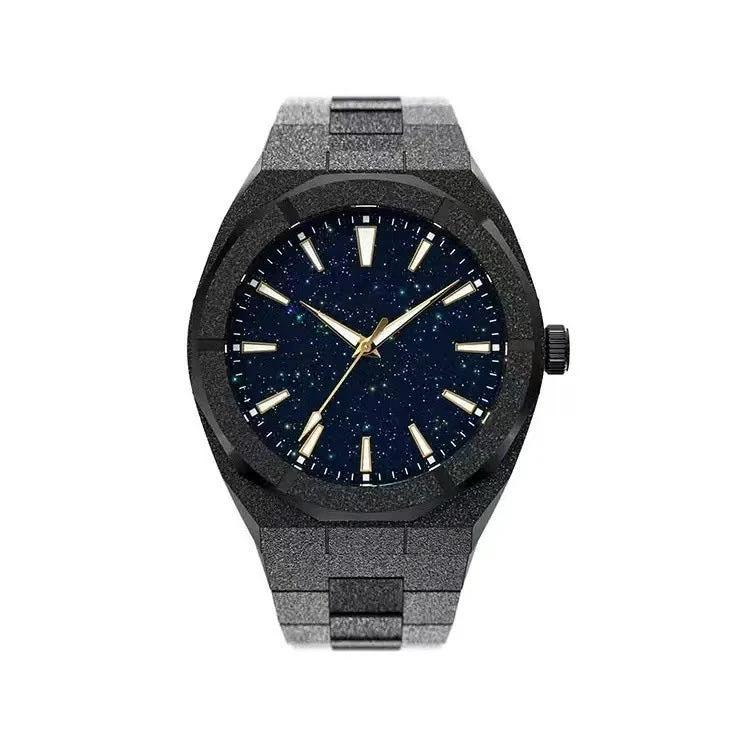 Men's Stainless Steel Frosted Luminous Business Watch by GJG Denim