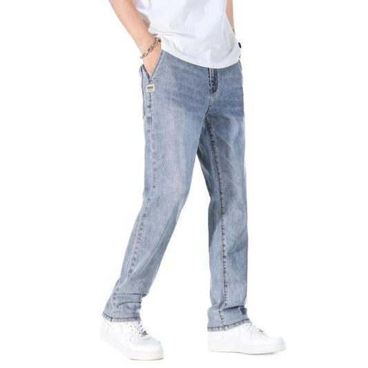 Thin Loose Light Business Straight Jeans by GJG Denim