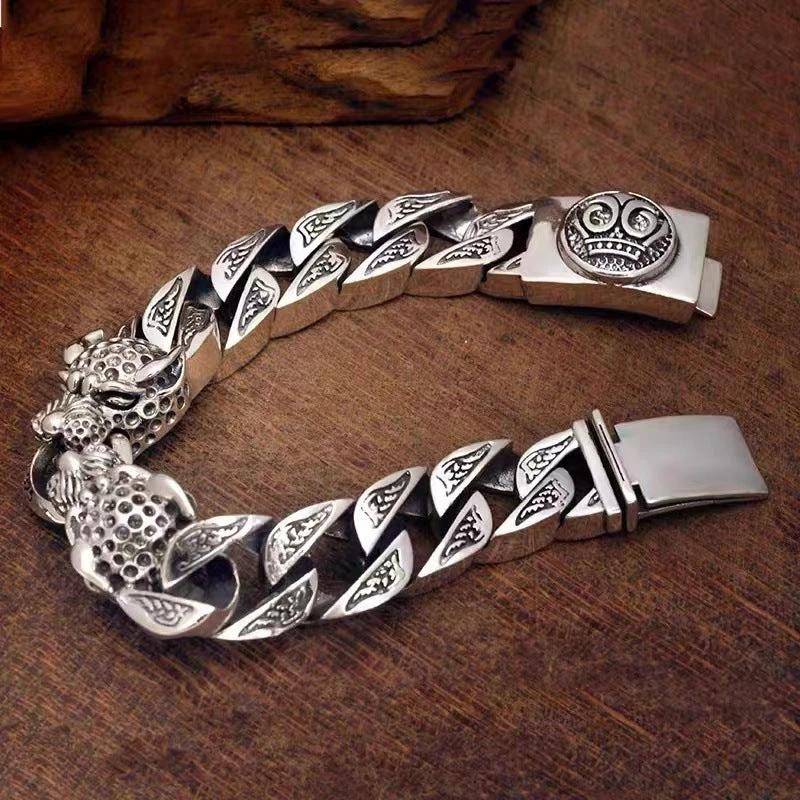 Retro Double-Leopard Men's Casual Bracelet by GJG Denim