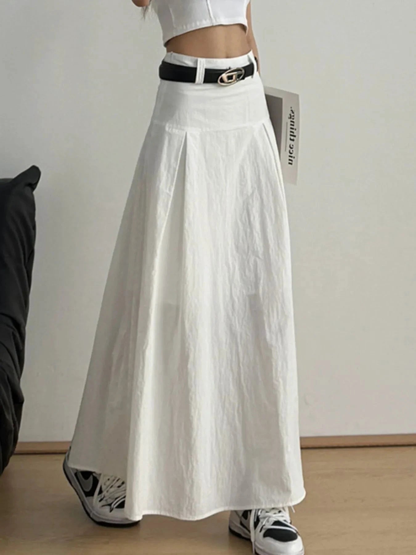 High Waist A-Line Maxi Skirt by Lady Ros
