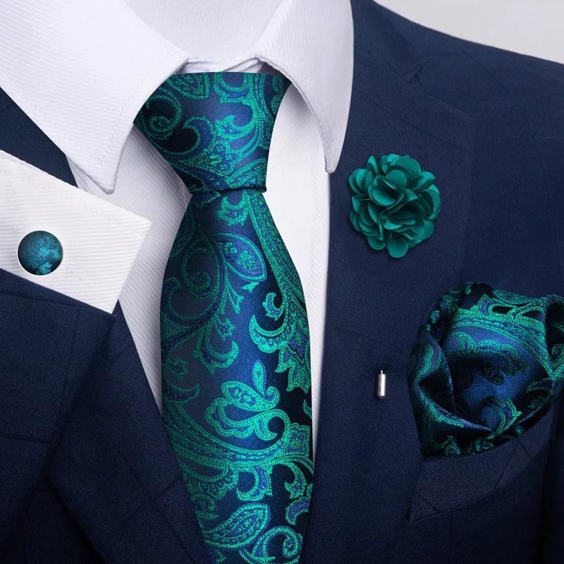 Men's Tie and Pocket Square Combo by GJG Denim