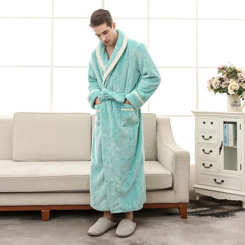 Women Pajamas Couple Gown Bathrobe Winter Robe by GJG Denim