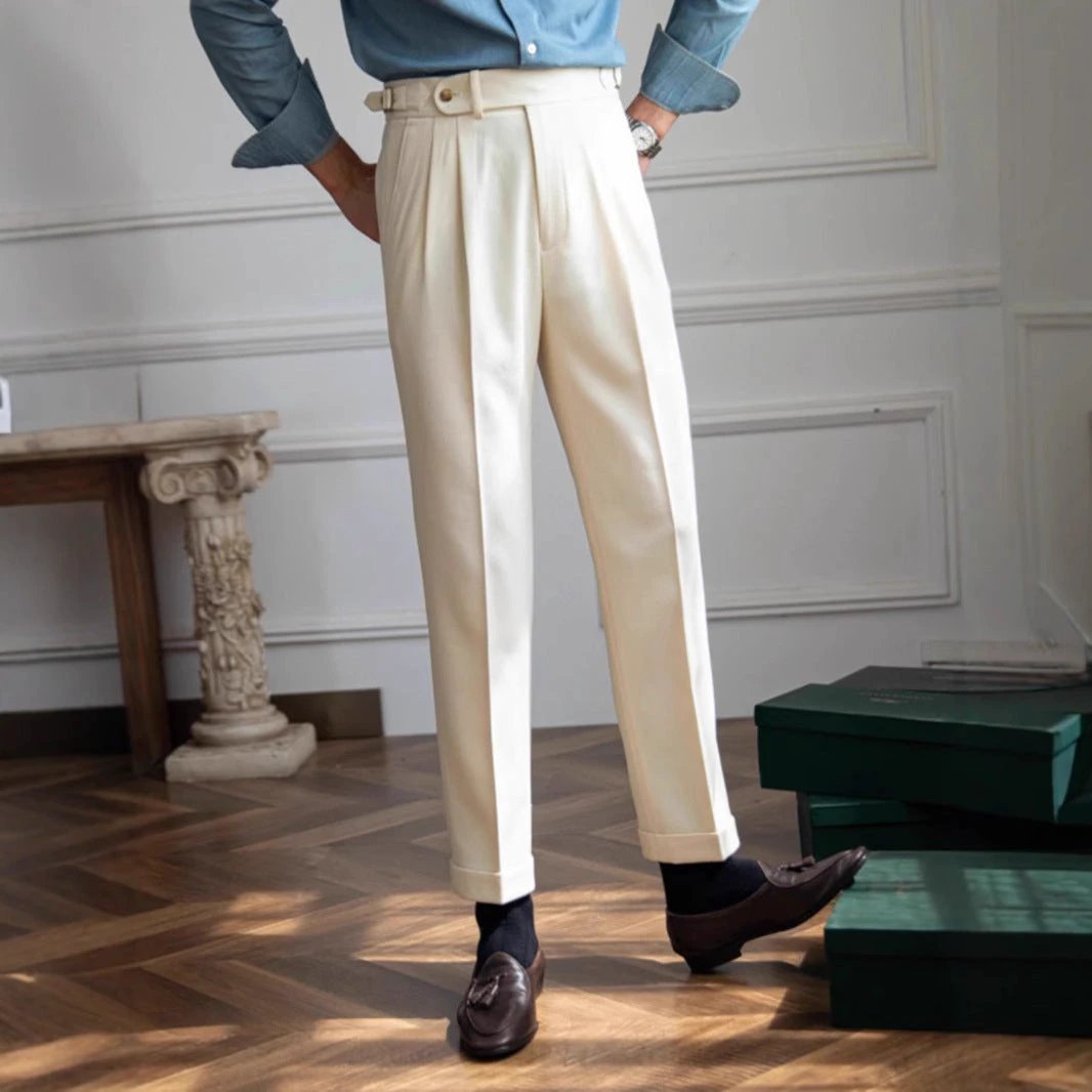 Men's British Style Business Casual Pants by GJG Denim