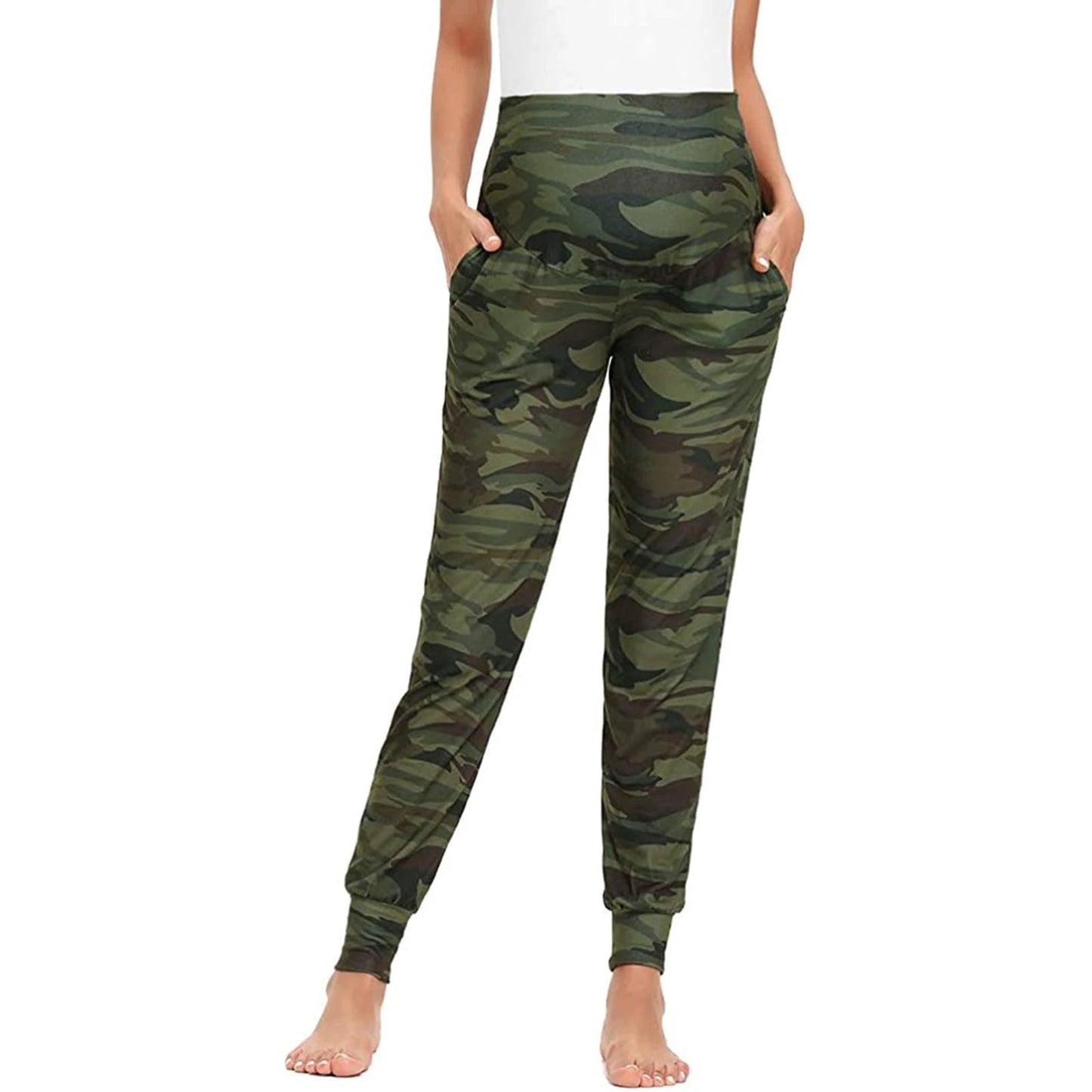 Pregnant Women Print Yoga Pants by GJG Denim
