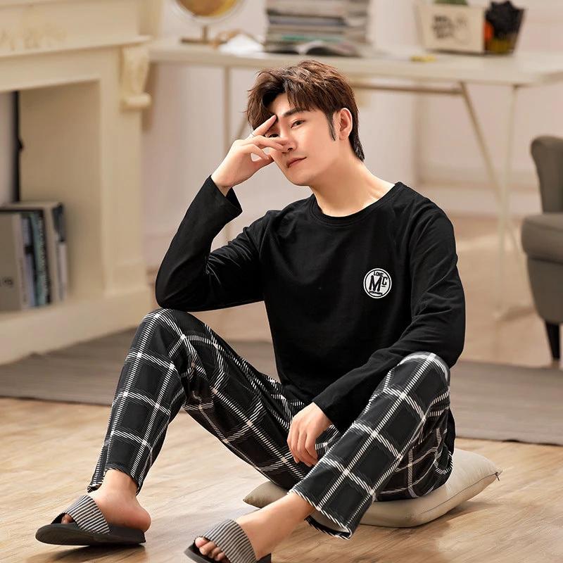 Men's Varions Print Long Sleeve Pajamas by GJG Denim