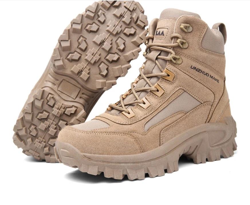 Men's Combat High-top Outdoor Training Combat Hiking Desert Warm Snow Boots by GJG Denim