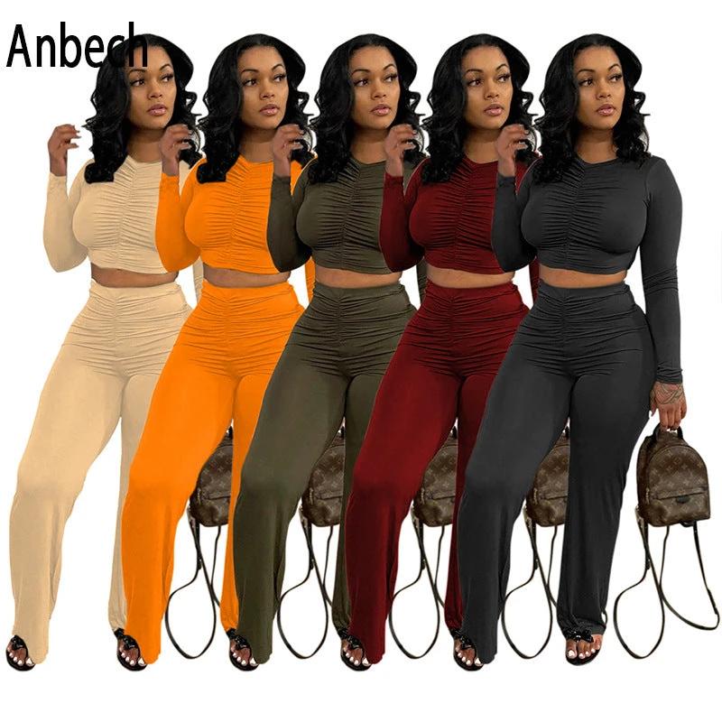 Long Sleeve Top Straight Leg Set by GJG Denim