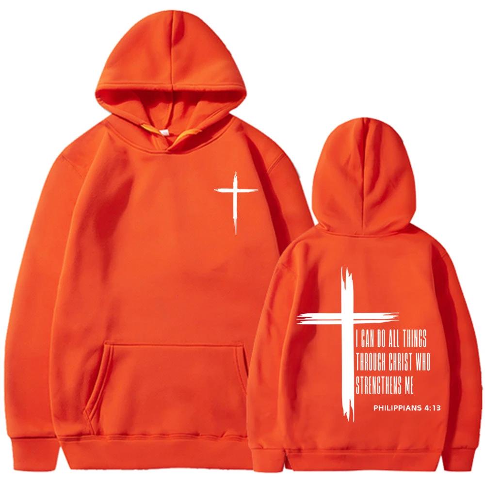 Men's "I Can Do All Things Through Christ" Hoodie by GJG Denim