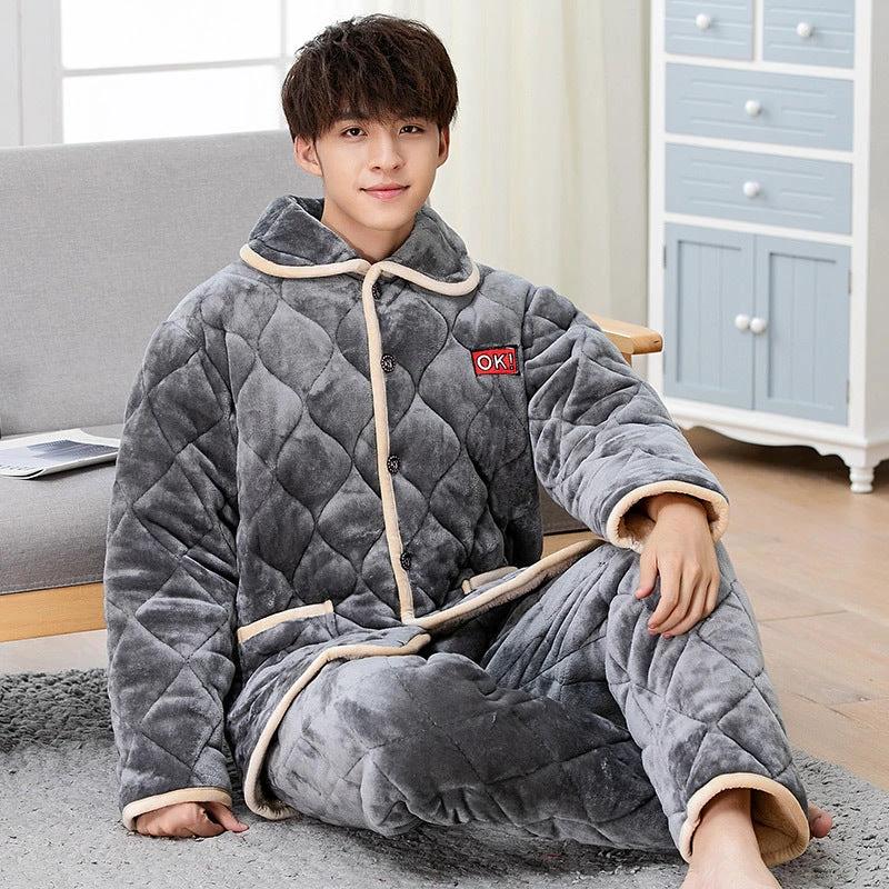 Men's Quilted Pajamas by GJG Denim