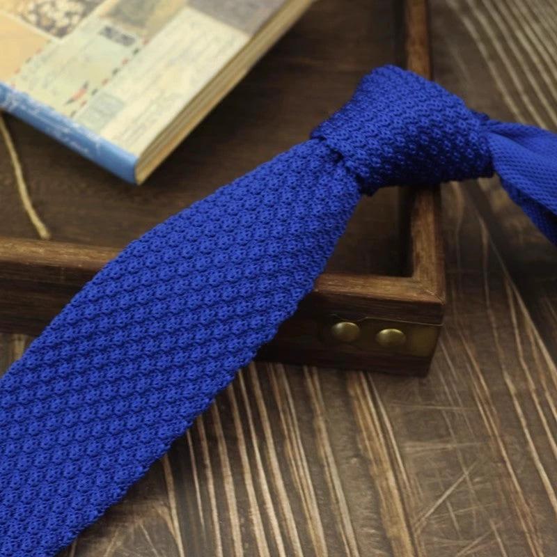 Narrow Woolen Knitted Tie For Men by GJG Denim