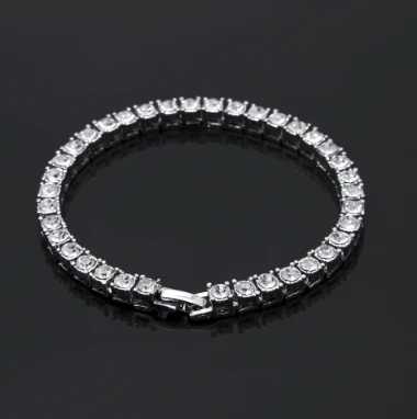 Tin Alloy Iced Bracelet For Men by GJG Denim
