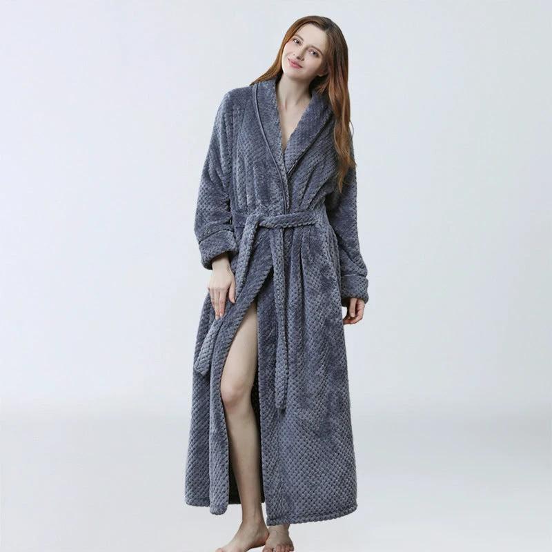 Dressing Gown Women Winter Warm Bathrobe Pajamas by GJG Denim