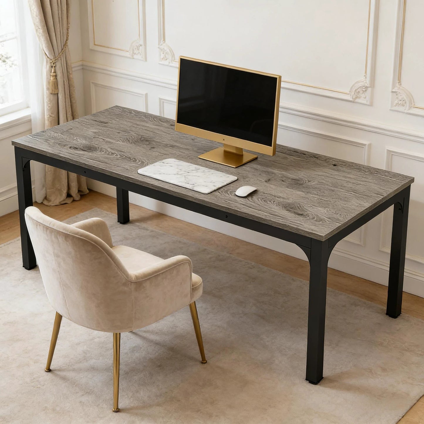 Computer Desk, Executive Desk, Rectangle Office Desk by GJG Denim