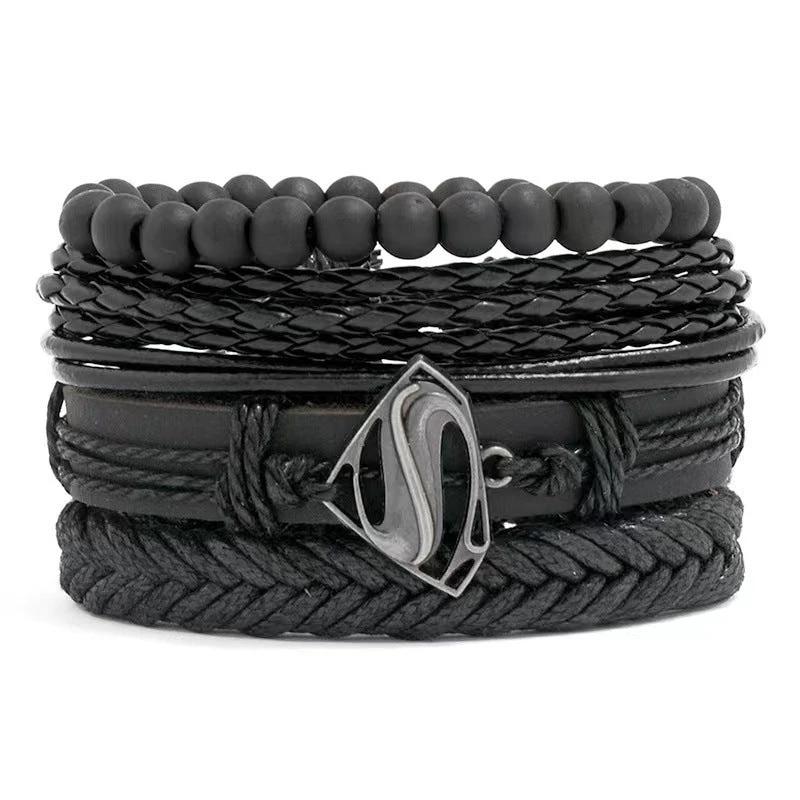 Men's Multi-layer Bracelet Set Vintage-style by GJG Denim