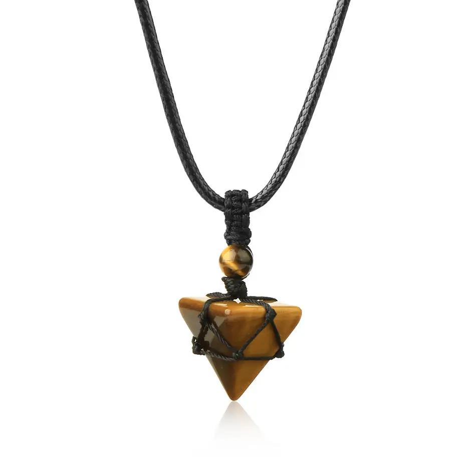 Natural Stone Men's Crystal Necklaces by GJG Denim