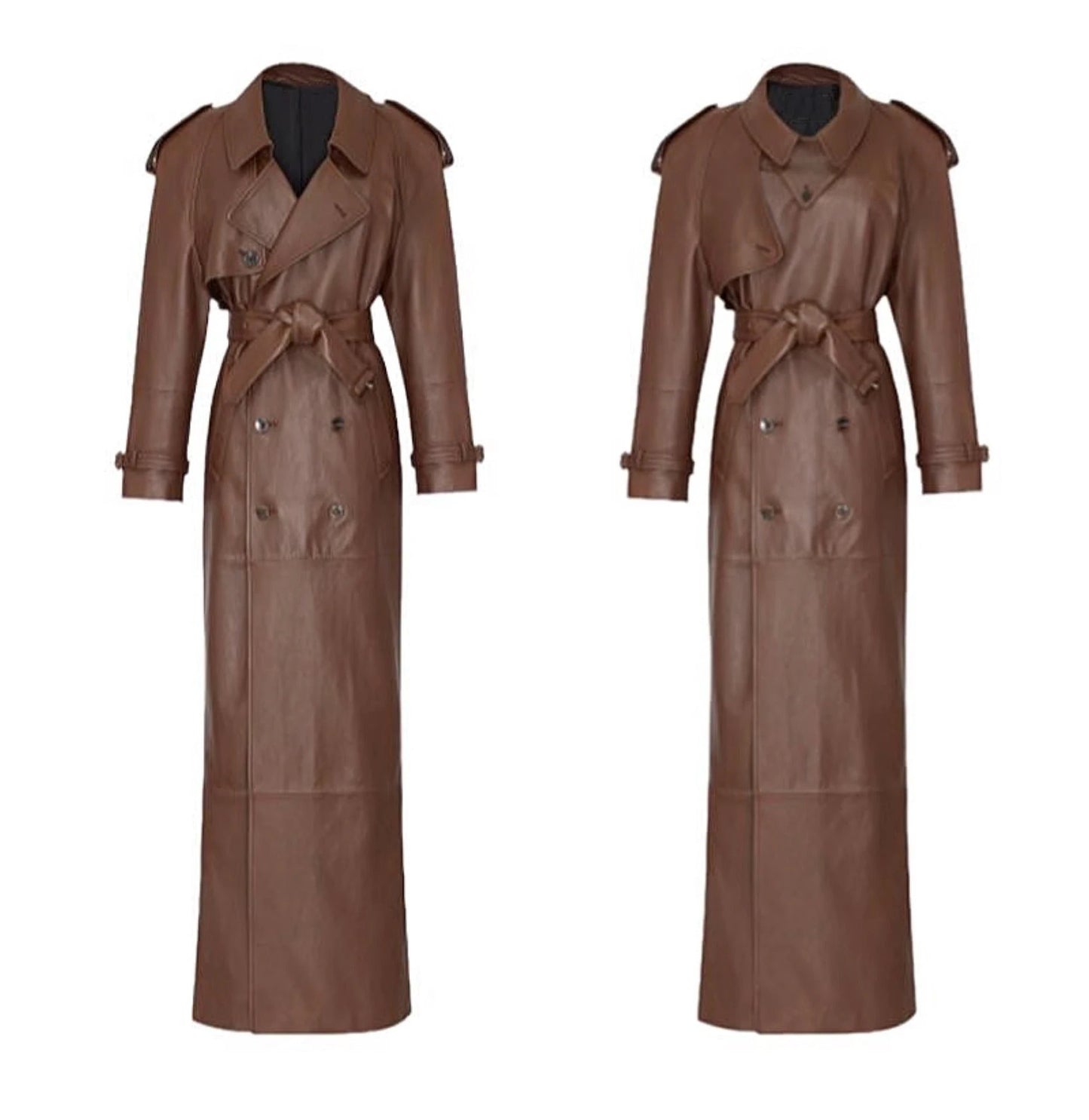 Autumn And Winter New Sheepskin Fried Street Handsome Trench Coat by GJG Denim
