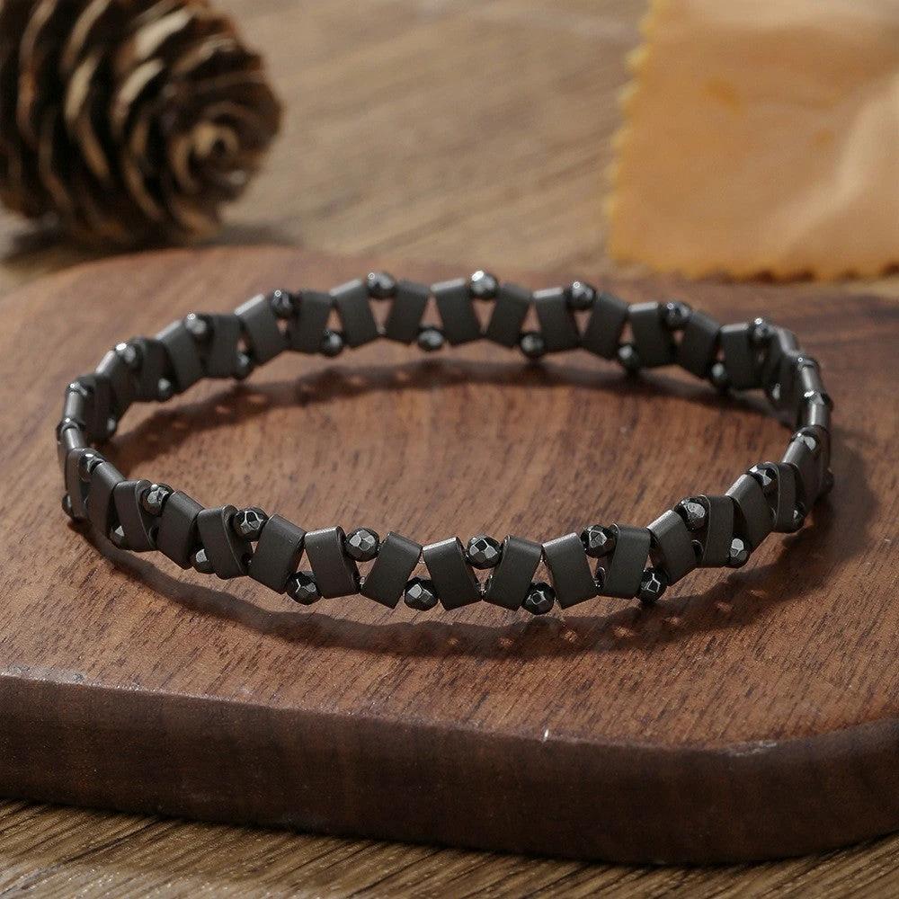 Black Onyx Bracelet For Men by GJG Denim