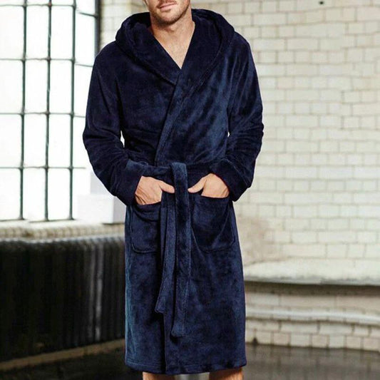 Mens & Ladies Nylon Hooded Bathrobe by GJG Denim