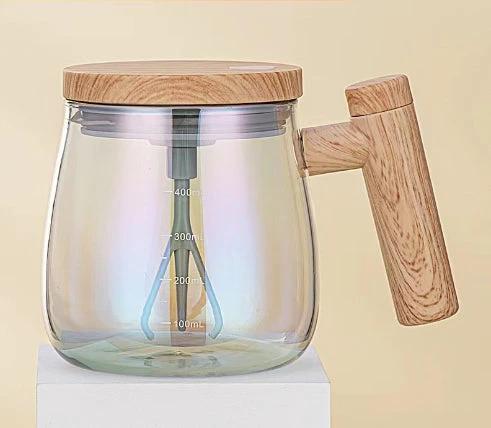 400ML Self Stirring Coffee Mug Electric Mixing Glass Coffee CupHigh Speed Fast Automatic Coffee Cup For Gyms Dining Room Kitchen Gadgets by GJG Denim