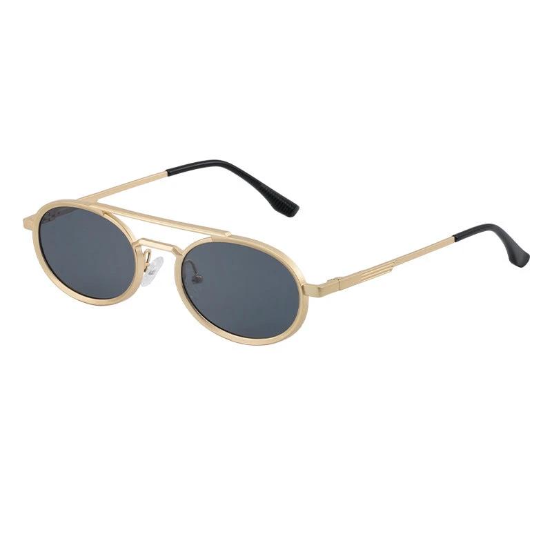 Retro-style Oval-frame Steampunk Sunglasses For Men by GJG Denim