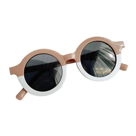 Children's Sunglasses Round Frame Sun Protection And Sunshade Fashion All-matching by GJG Denim