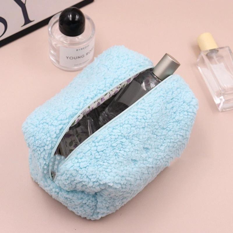 Teddy Plush Cosmetic Bag Japanese Style Lambswool by GJG Denim