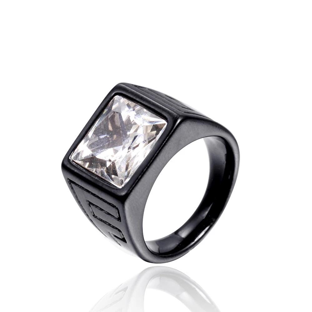 Retro Trendy Men's Stainless Steel Ring by GJG Denim