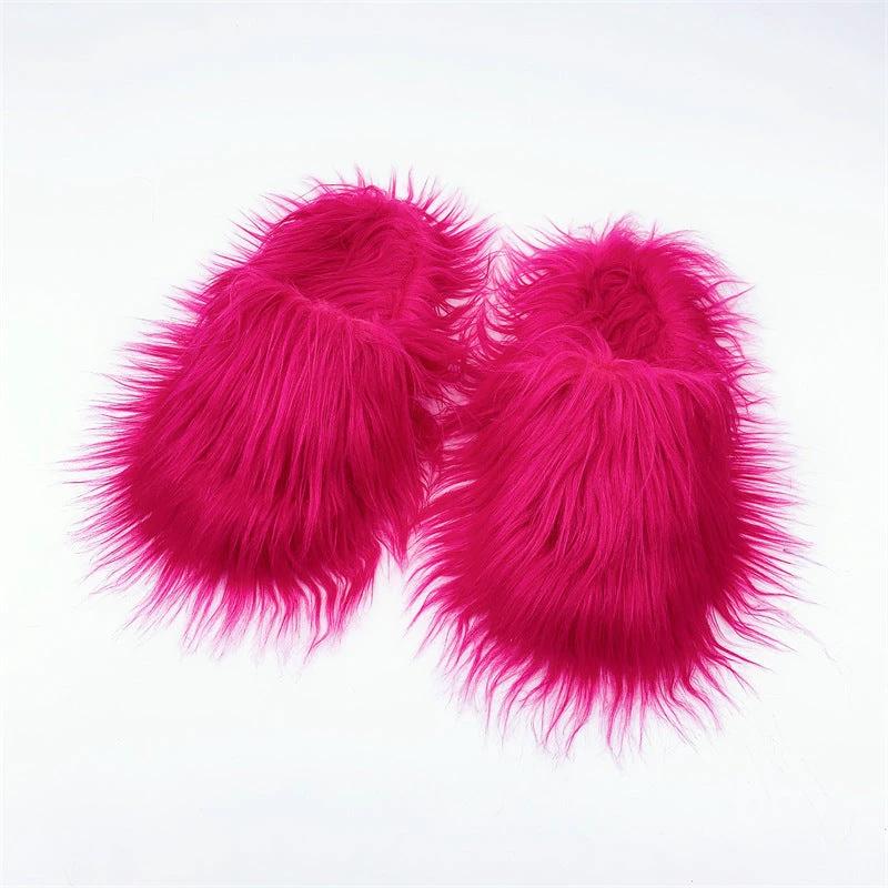 Home Slippers Sheep Long Hair Woolen Slipper by GJG Denim