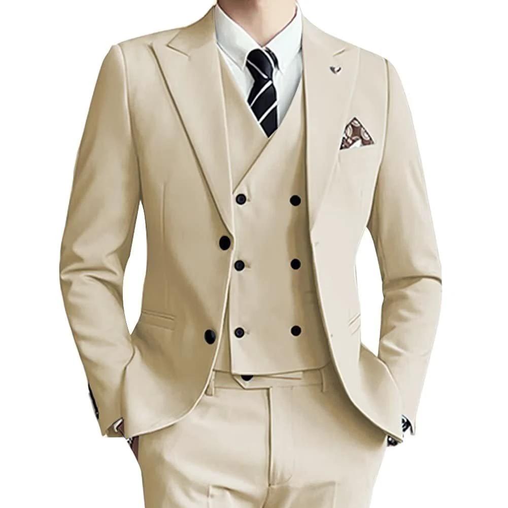 Men's Three-Piece Suit Assorted Colors by GJG Denim