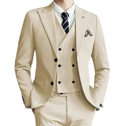 Men's Three-Piece Suit Assorted Colors by GJG Denim