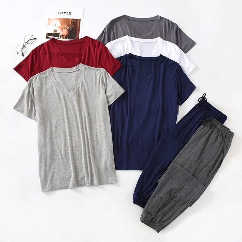 Men's Short Sleeved Pajama Set by GJG Denim