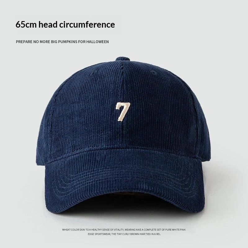 Mens Wide-Brim Corduroy Baseball Cap Stylish And Versatile by GJG Denim
