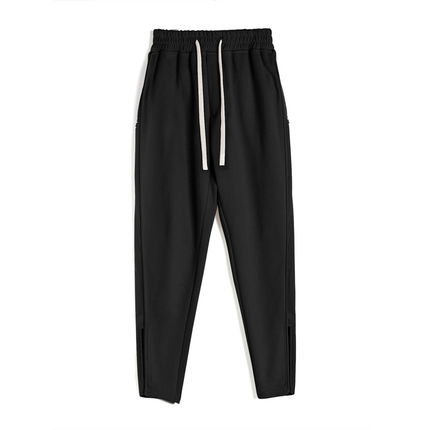 Men's Slim Fit Leg Opening Ankle Zipper Sweatpants by GJG Denim