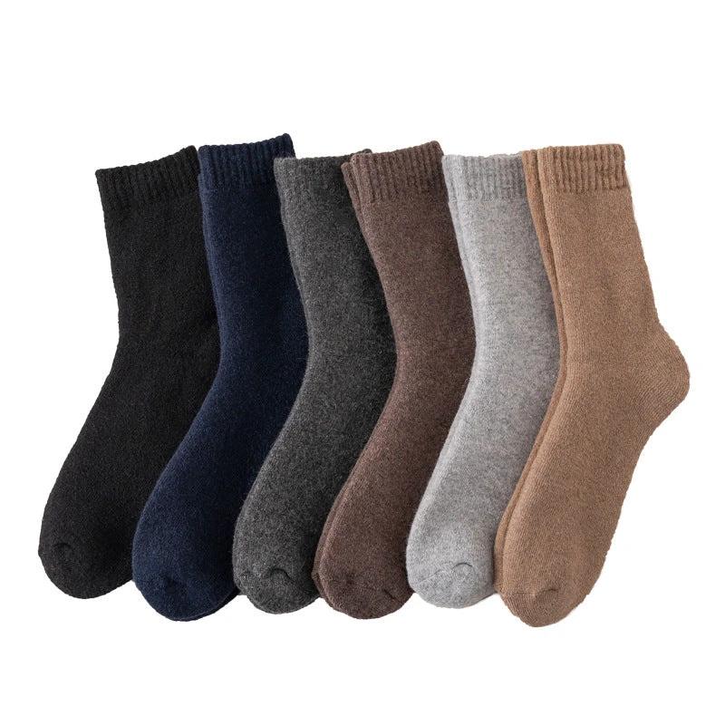 Men's Warm Wool Thickened Fleece Lined Socks by GJG Denim