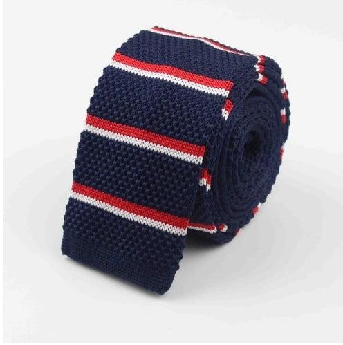 Men's Knitted Leisure Striped Ties by GJG Denim