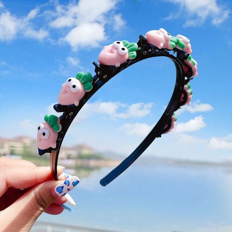 Girls' Clip Hair Accessories Crushed Hair Headband by GJG Denim