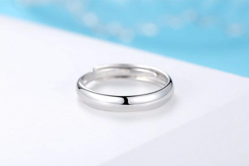 Men's Glossy Simple Silver Ring by GJG Denim