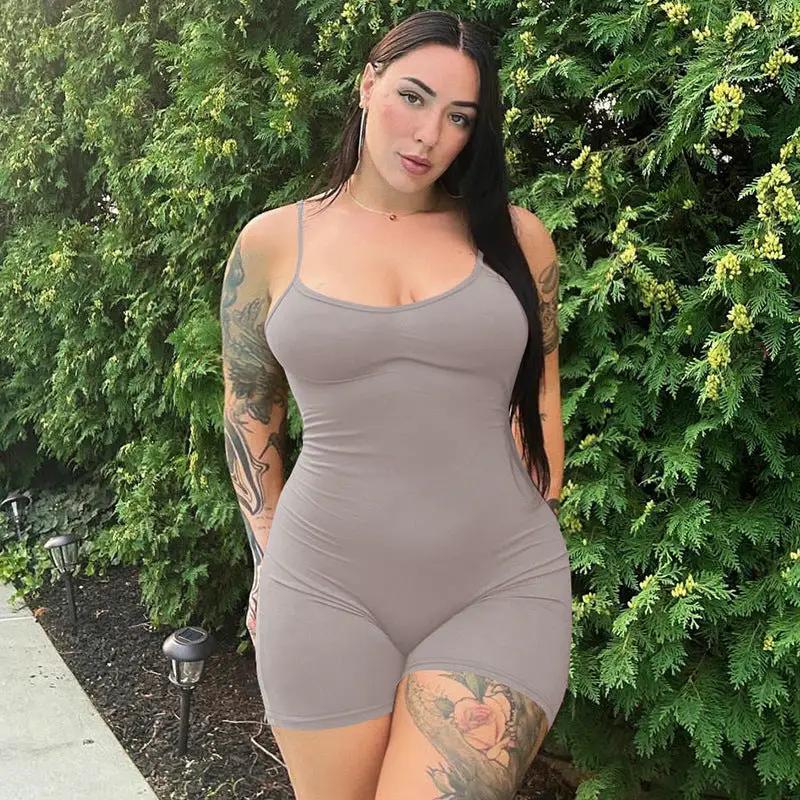 Fashionable Sexy Solid-color Strap Jumpsuit With A Backless Design by GJG Denim