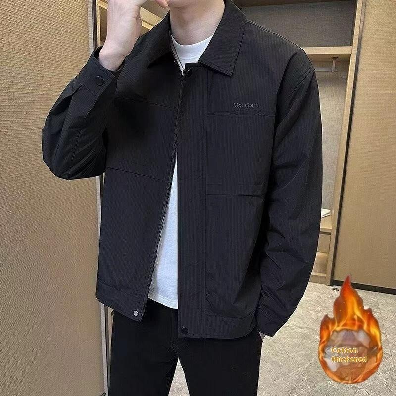 Men's Lapel All-match Work Fashionable Jacket by GJG Denim
