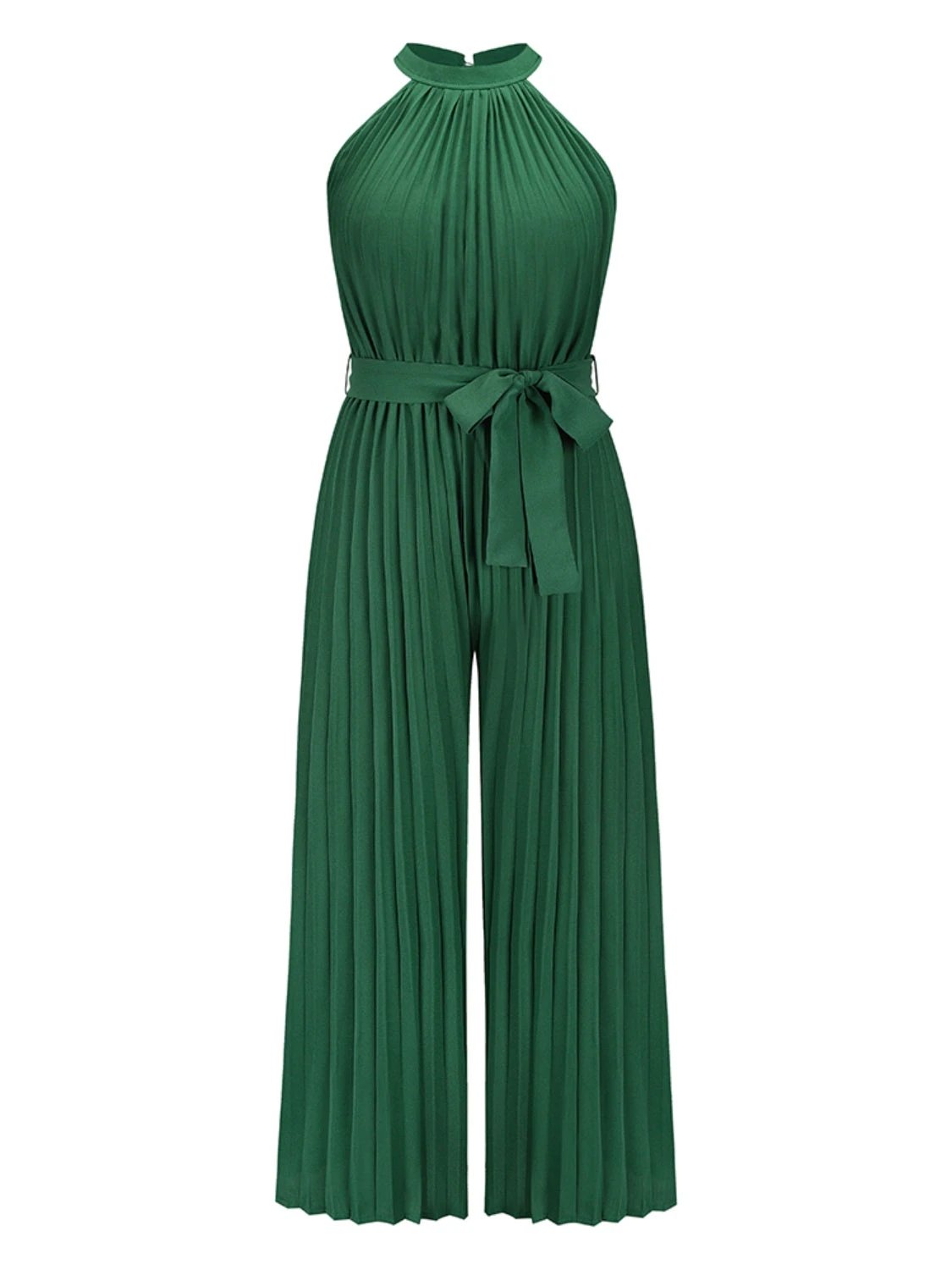 Cutout Tied Pleated Sleeveless Jumpsuit by Lady Ros