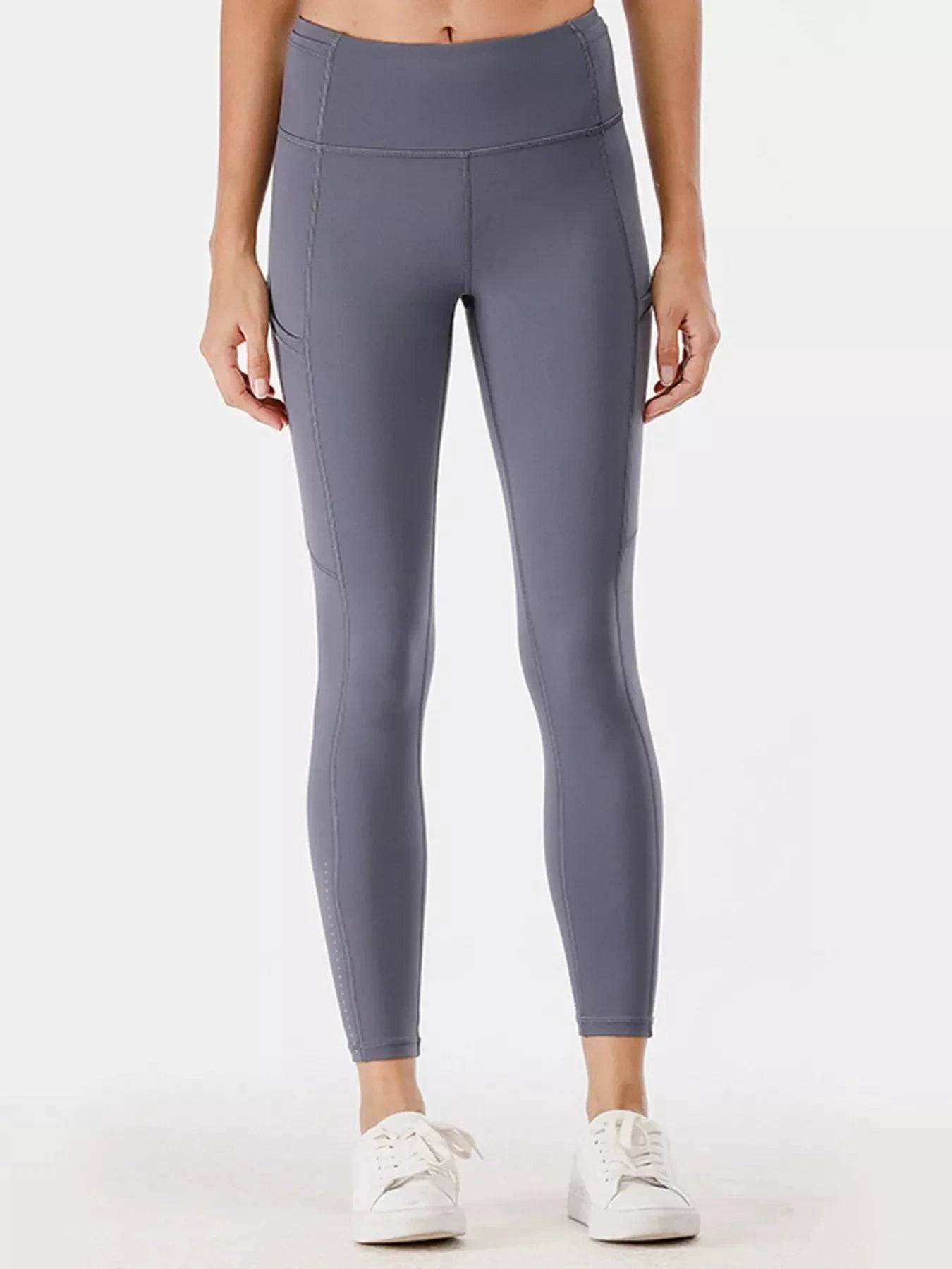Full Size High-Waisted Active Leggings with Pockets Plus Size by Lady Ros