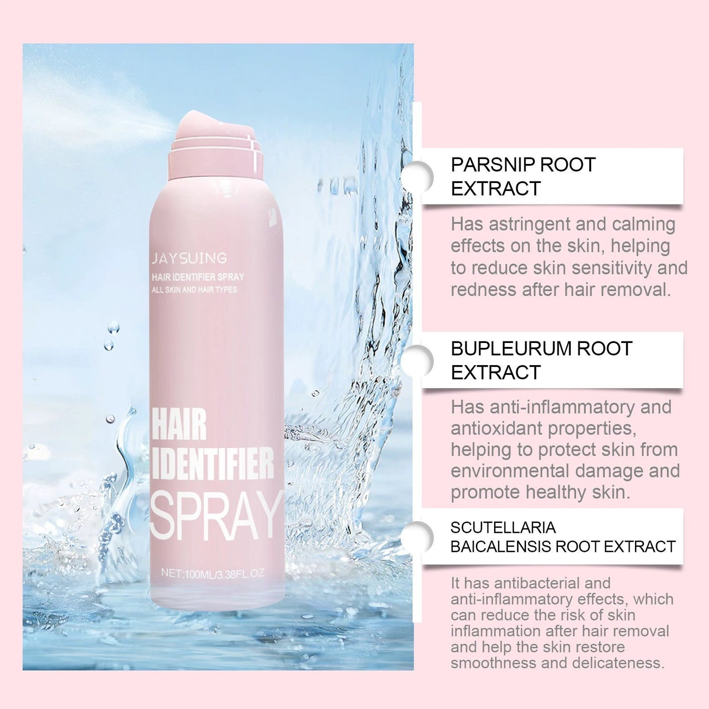 Hair Identifier Spray Set For Face Shaving Moisturizing Dermaplaner Spray For Face Shaving Skin Care by GJG Denim