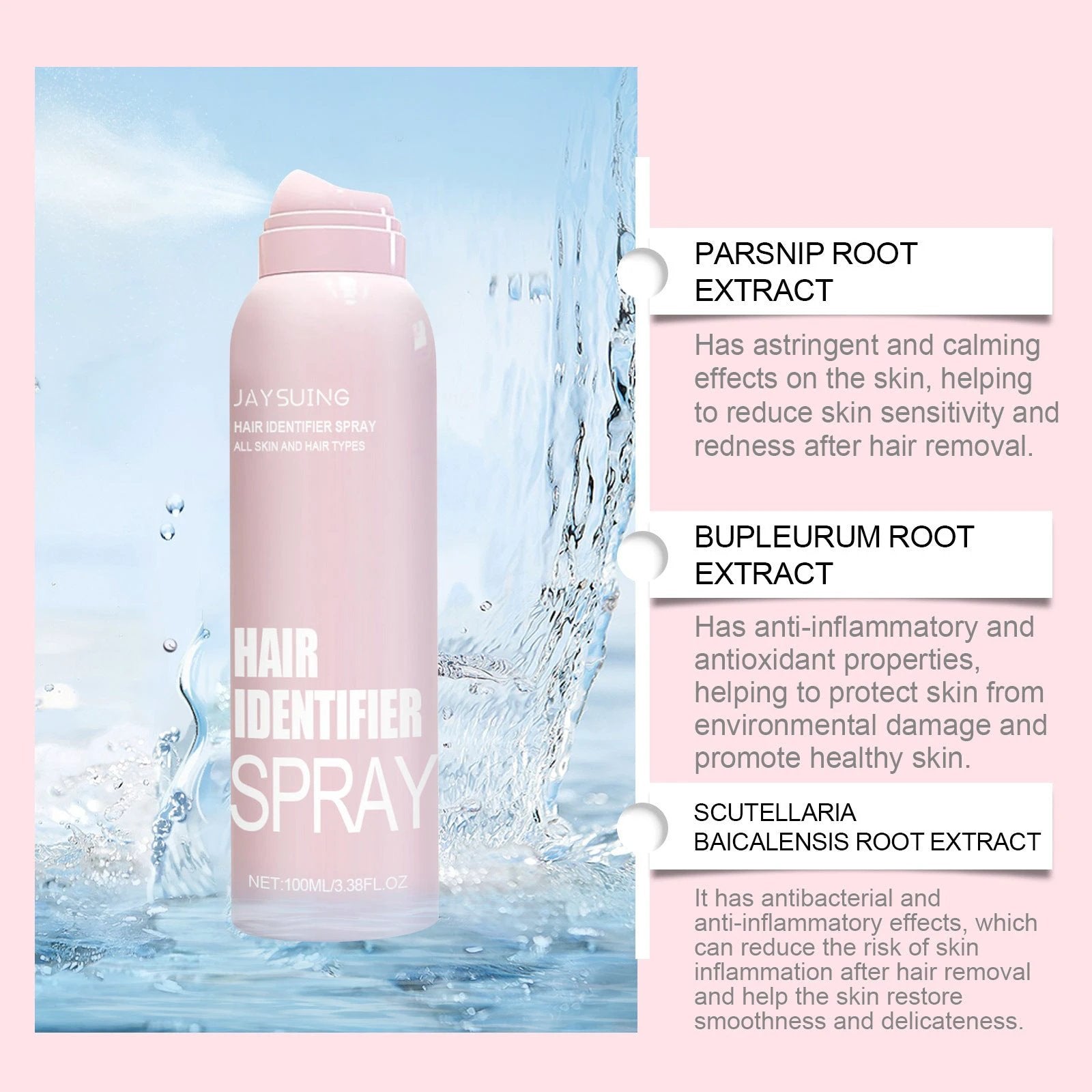 Hair Identifier Spray Set For Face Shaving Moisturizing Dermaplaner Spray For Face Shaving Skin Care by GJG Denim