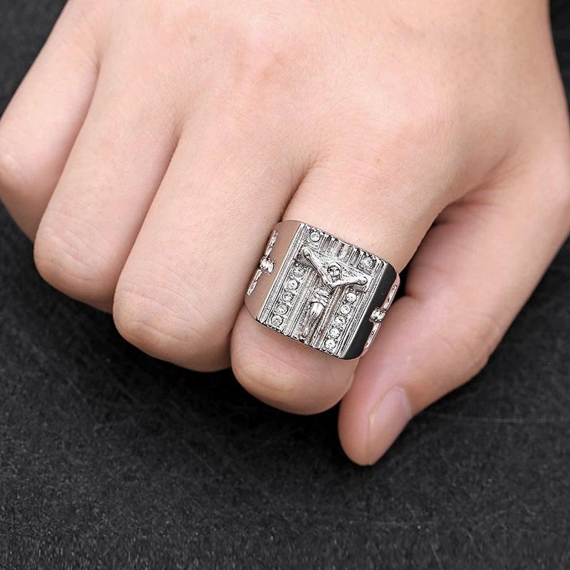 Retro Cross Ring For Men by GJG Denim